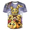 2023 Year New Style Five Nights At FNAF 3D Printed T Shirts Boys Girls Short Sleeves Top Anime T Shirt Kids Clothes  4-14 Year