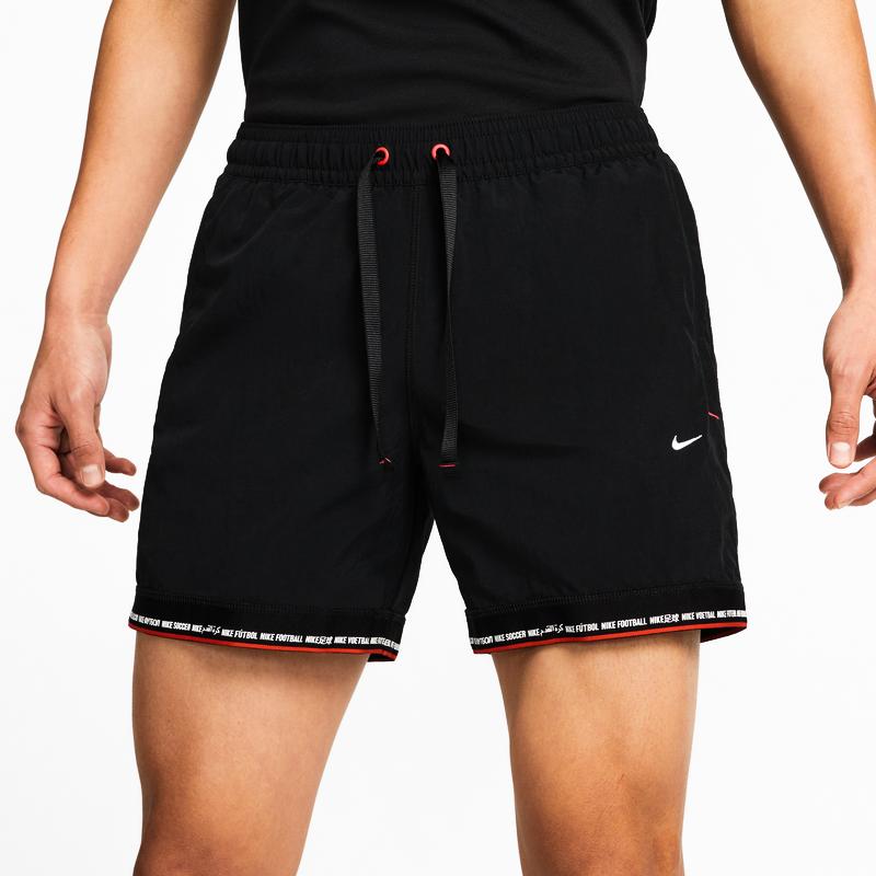 Nike ФК. Футбольные шорты Tribuna Casual Breathable Woven Spliced Logo с вышитым логотипом для мужчин, черные DH9679-010