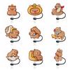Cute Capybara Straw Covers Cap Capybara Spill Proof Stopper Set Creative Straw Tip Covers