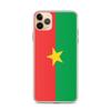 Coque iPhone - Drapeau Burkina Faso - iPhone 11 Pro Max - Souple - Multicolore - Verticale