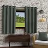 Washed Microfiber Eyelet Curtain 135x180 Cm BOHEME Khaki, by Soleil d'Ocre