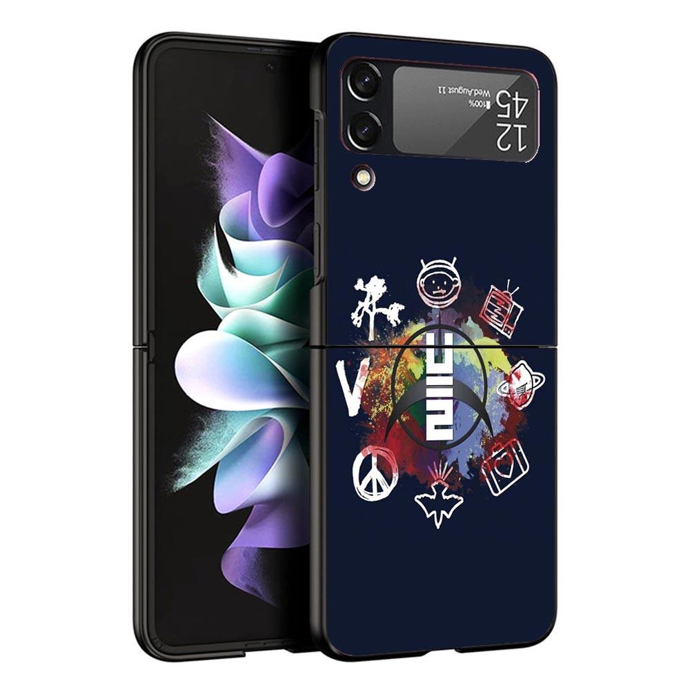 Band U-U2 Rock Black Phone Case For Samsung ZFlip7 ZFlip6 ZFlip5 ZFlip4 ZFlip3 5G Hard Protective Galaxy Z Flip 3 4 5 6 7