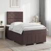 Box Spring Bed with Mattress Dark Brown 120 x 190 cm Fabric