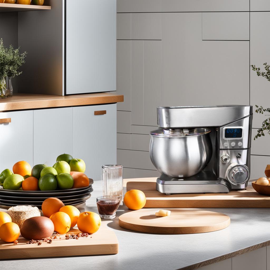 Многофункциональный стационарный миксер 5 л: Кухонный комбайн из нержавеющей стали для теста, яиц и муки