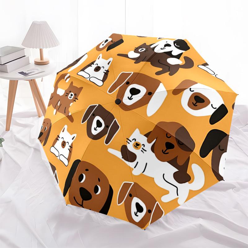 1pc PETS Open/Close Folding Umbrella, All- Portable Umbrella for & Men, Stylish Accessory (Holiday Gift) 8-Rib yy251213111