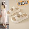 Non-slip Thick-soled Slippers for Women Outside 2025 Summer New Skirt Casual Versatile Beach Lightweight Soft-soled One-word Sandals