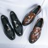 Fashion Fashion All Match Anti Slip Large Size Leather Shoes Breathable Gentleman Casual British Style Checkered Glossy Tassel Loafers