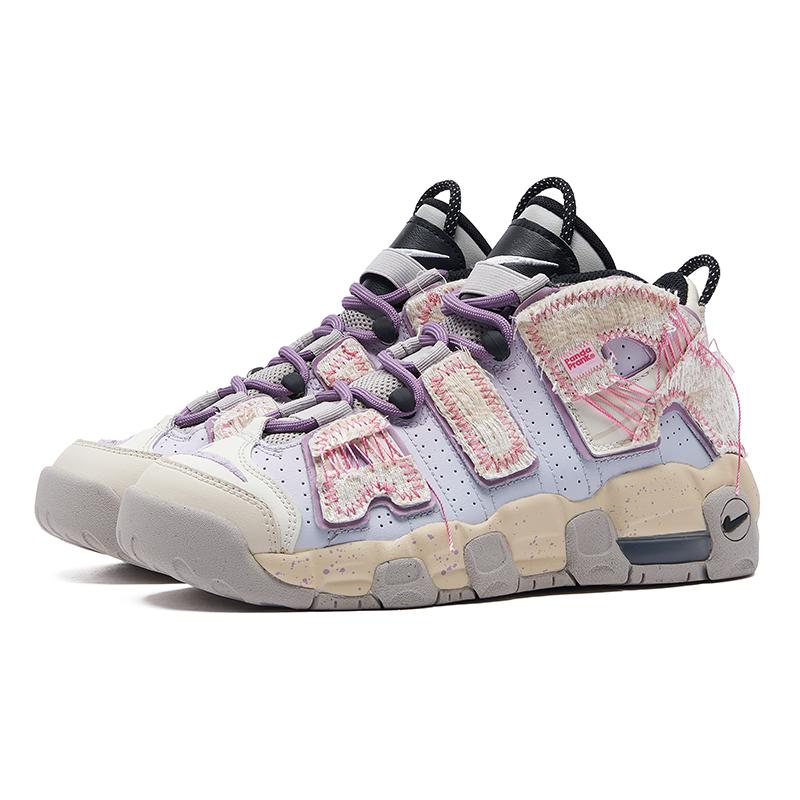 Nike Кроссовки Air More Uptempo Винтажные Баскетбольные Женские Средние Белый/Фиолетовый/Розовый FJ1387-001(КомандаH-S-BOX)