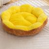 Winter Pet Bed Flower Shaped Plush Dog Bed with Anti-slip Bottom Fluffy Pet Bed with Removable Washable Cover for Small Dogs Cats