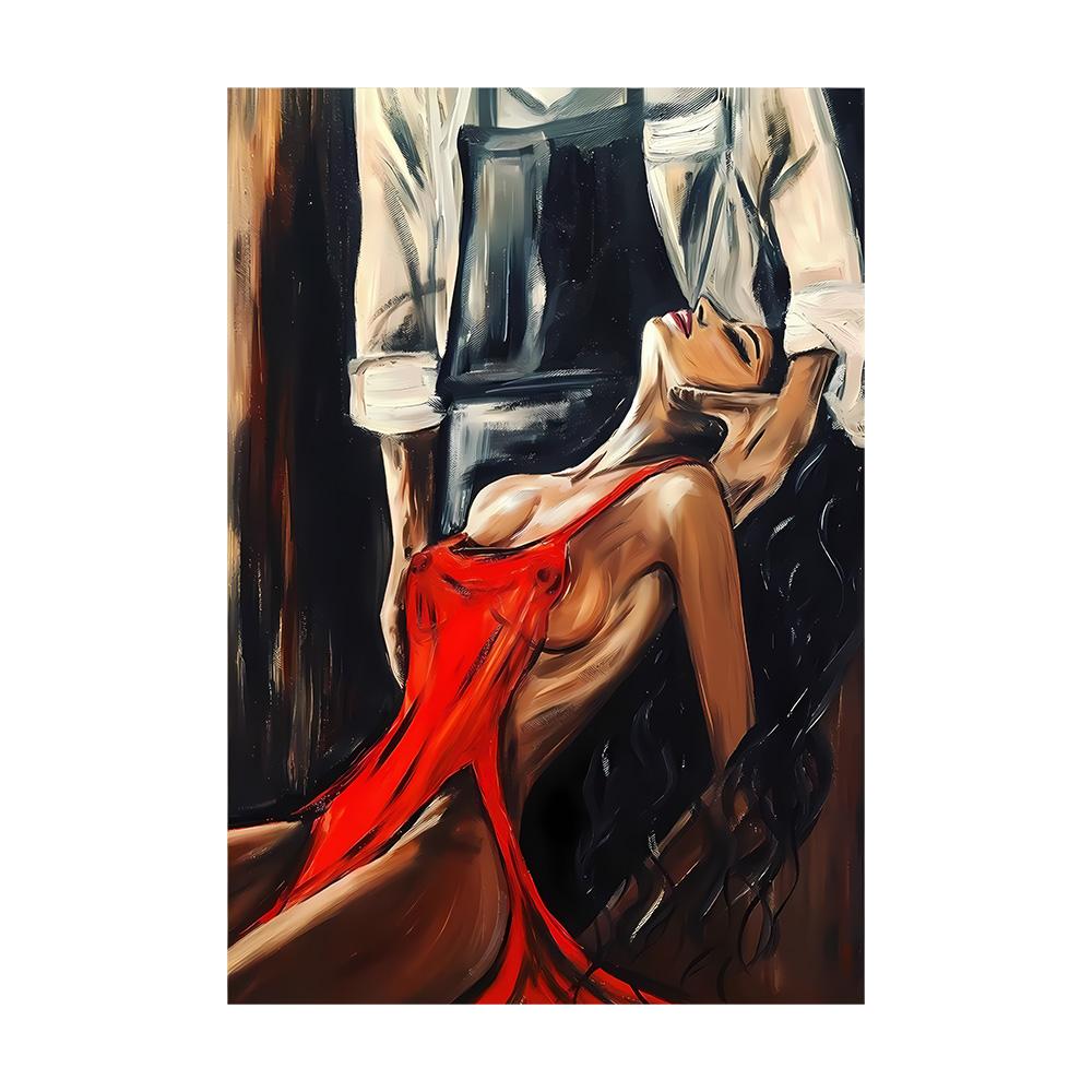Обнаженная женщина Холст Живопись Сексуальная девушка Тело Настенные художественные принты Чувственная леди Произведение искусства Спальня Украшение дома Коллекция фресок