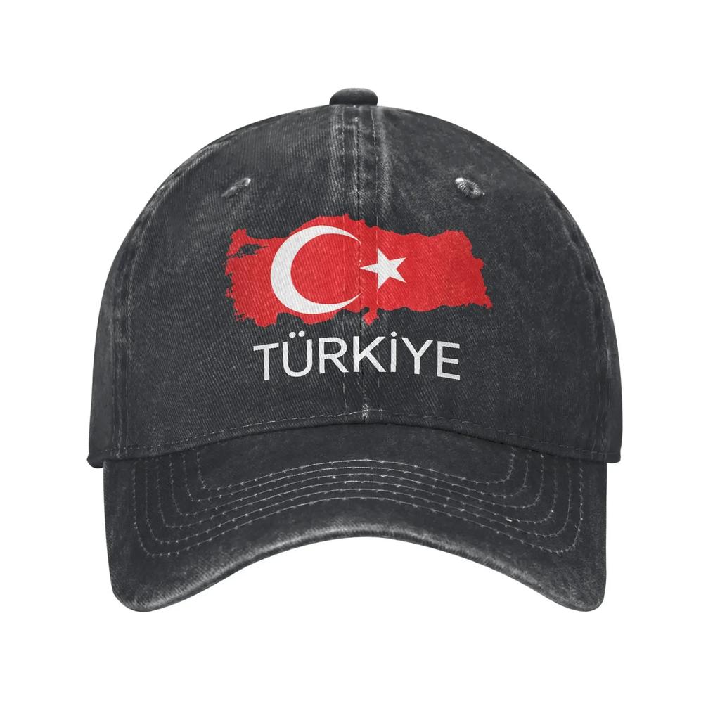 Turkish Flag Turkey Proud  Baseball Cap Vintage Distressed Washed  Sun Cap Unisex Style Outdoor Activities Gift Hats Cap