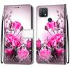 Fashion 3D Painted Pattern Phone Cover Lanyard Flip Leather Case For iPhone Huawei Honor OPPO Realme OnePlus