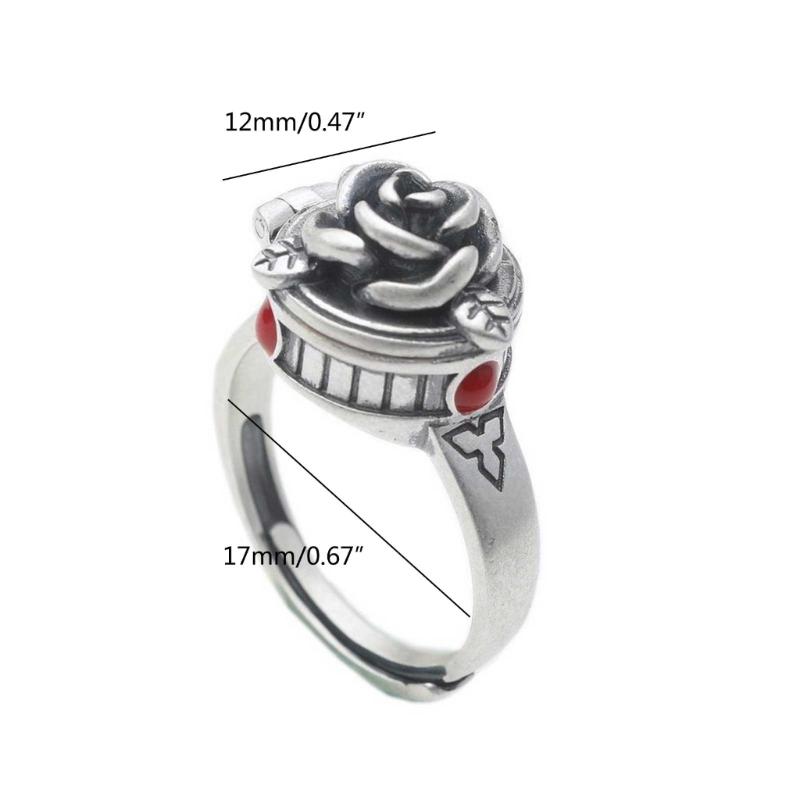 Ретро Уникальное Модное Кольцо Серебряного Цвета Дизайн Резьба Розовые Узоры Свадьба Юбилей Помолвка Женские Украшения