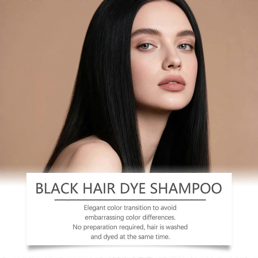 Hair Shampoo (Black) Plant Extract Treatment Multi-Color Diy Color Trend Hair Gentle And Easy Color Shampoo