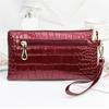 Fashion Women's Temperament Clutch Crocodile Pattern Mobile Phone Coin Purse Casual Zipper Hand Bag
