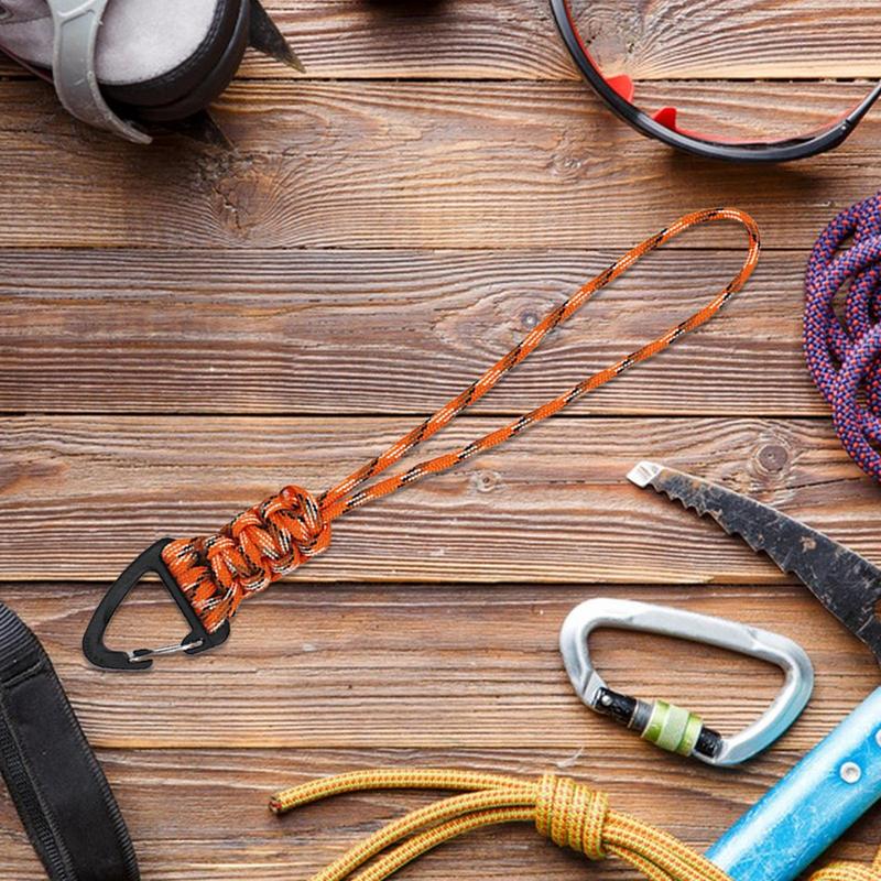 Паракордовый ремешок для ключей, паракордовый карабин, брелок, быстросъемная треугольная пряжка, замок-клипса, крючок, ремешок-застежка для улицы