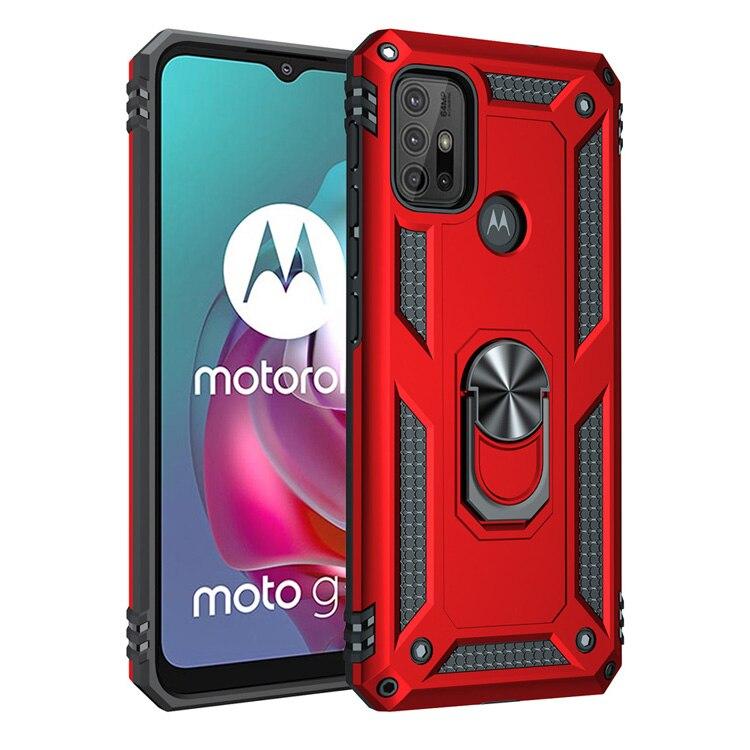 Бронированный чехол для Motorola Moto G Pure G50 G60 G20 G30 E7 G40 Fusion G100 Stylus G8 G9 One 5G Ace Play Power с магнитным кольцом