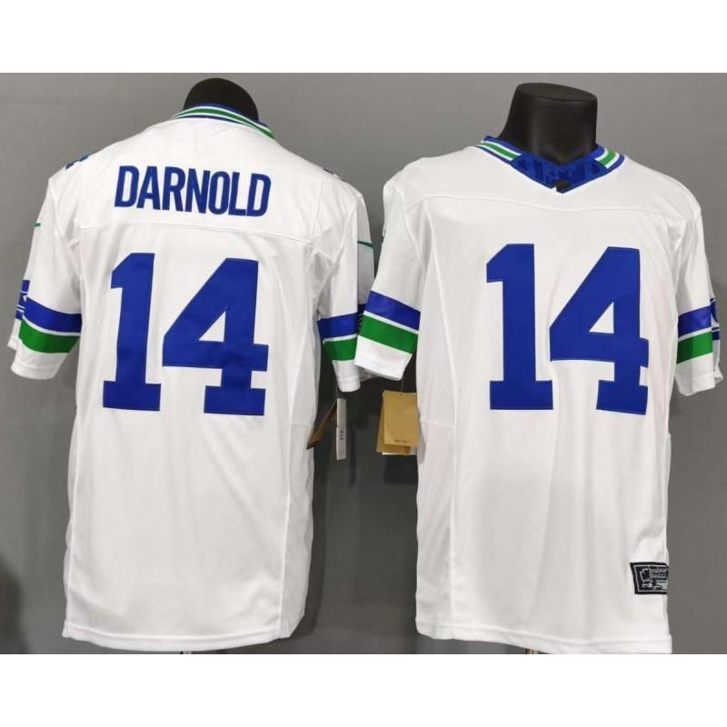 Seattle Seahawks NFL Football Jersey 14 Darnold Embroidered Throwback Style Mens Sports Apparel
