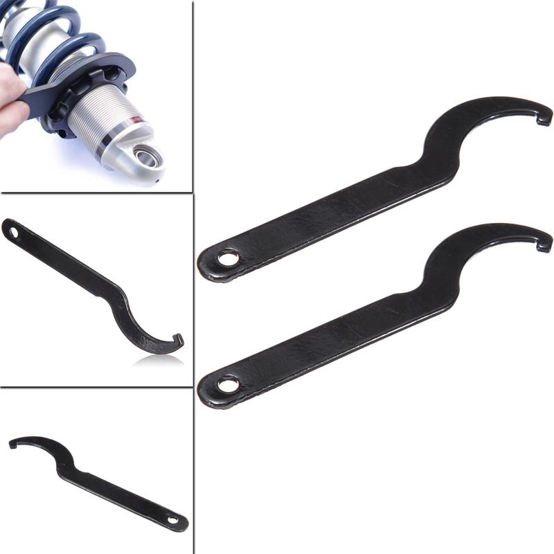 1Pair C Hook Spanner Wrench Set Motorcycle Suspension Shocker ATV Motorcycle Adjustment Tool for Motorcycle Bike