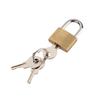 Mini Solid Brass Padlock with 3 Keys Anti-Theft Security Lock for Gym Locker Luggage Backpack Travel Use
