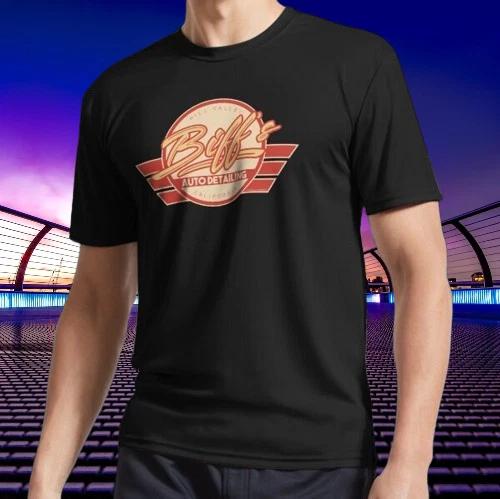 New Shirt Biff's Auto Detailing in Red Logo T-Shirt Funny American Size S-5XL