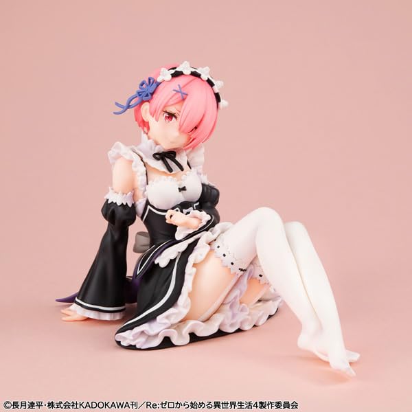 MegaHouse Мелти Принцесса Начинает Жизнь в Другом Мире Рам Фигурка ПВХ Смола Полная Фигурка «ReZero - Мир» Карманного Размера (приблизительно. 90мм) - Предварительно окрашенный