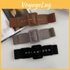 Stylish Women's Wide Elastic Belt For Versatile Outfits In Black Camel Grey And Red