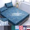 No Pillowcase Waterproof Printed Fitted Sheet Mattress Topper Bed Protector Cover Deep Pocket Bed Sheets Bedspread Sheets With Elastic Band 160X200