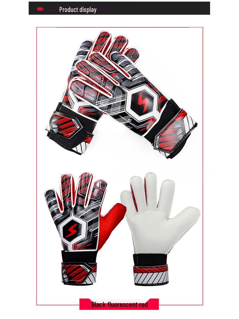 Anti-Collision Latex Goalkeeper Gloves for Youth and Adults - Hand Protection for Football