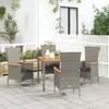 VidaXL 5-piece Garden Dining Set with Cushions Grey 3157535