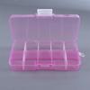 Plastic Detachable Storage Case Square Fishing Tackle Box 10 Compartments Storage Box Fishing Box