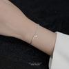 Серебряный браслет-звезда 925 пробы для женщин, двухслойный, с бусинами, минималистичный, в стиле Ins