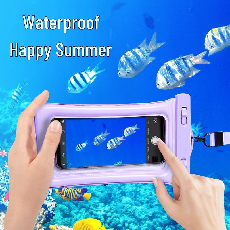 Большой водонепроницаемый чехол для телефона с воздушной подушкой и высокопрозрачным сенсорным экраном - Идеально подходит для дайвинга, плавания и защиты от дождя