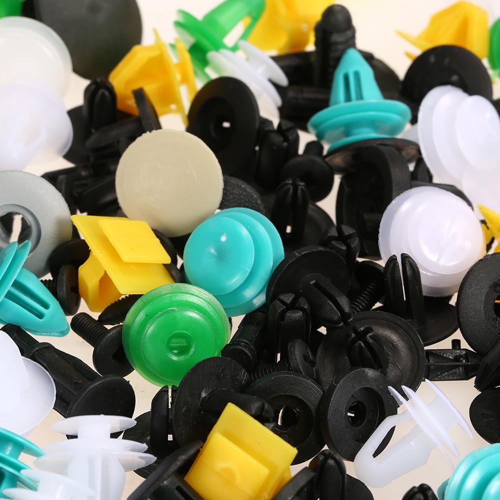 Auto Fastener Clips 100PCS Car Mixed Universal Door Trim Panel Rivet Bumper Plastic Clip Car Retainer Clips Car