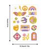 HIPPIE Peace Love Gold Powder Tattoo Stickers Hippie Party Водонепроницаемые потостойкие наклейки-бабочки-цветы