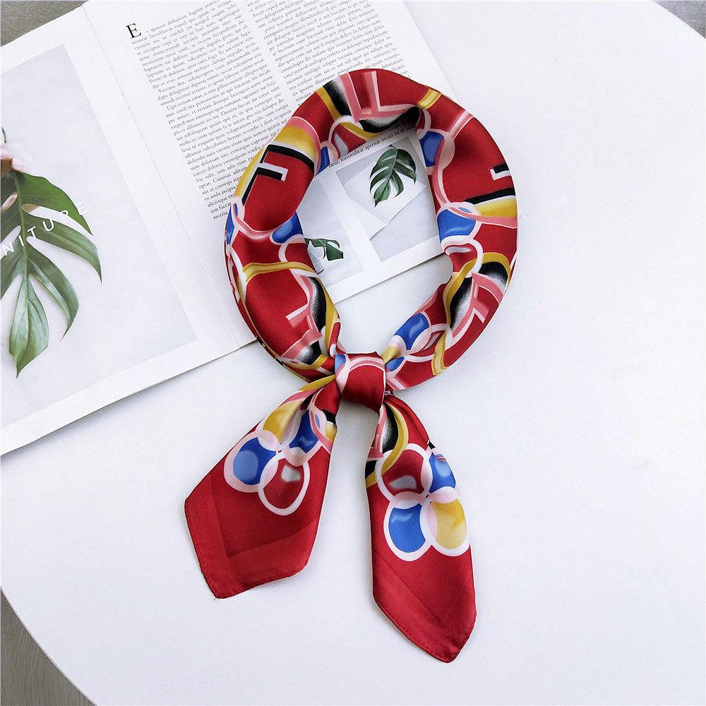 Модный декоративный шарф, повязка для волос, резинка для волос 70, маленький квадратный шарф, шелковый шарф, женский весенне-осенний универсальный маленький шарф, профессиональный шарф