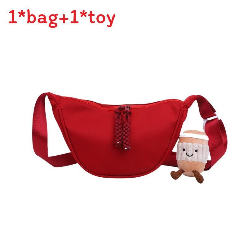 Nylon Duffle Bag For Women Lightweight Casual Singlecompartment With Zipper For Daily Use