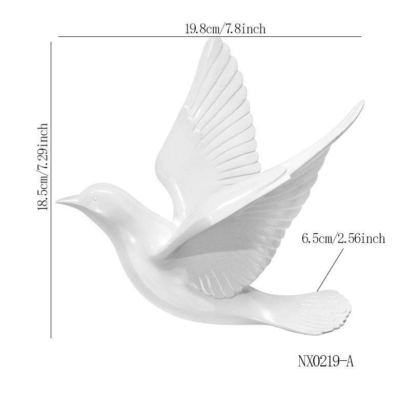 European-style Three-dimensional Bird Wall Decoration Swallow Wall Hanging Abstract Animal Ornaments Home Wall Decoration
