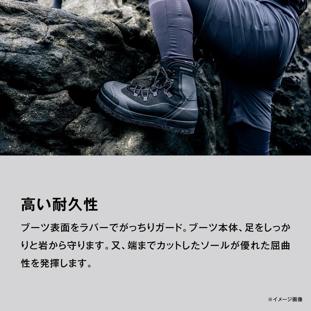Ботинки SHIMANO Rock Shore Guard Cut, резиновые с шипами, войлок, черные, 26.5