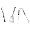 3 шт./компл. набор для гриля из нержавеющей стали с зажимом для вилки и лопаты, прочный набор инструментов для гриля для барбекю