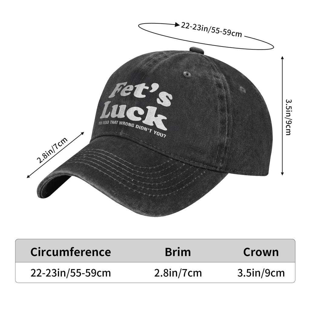 Fet's Luck You Read That Wrong Didn't You Washed Baseball Cap Summer Unisex-Teens Tennis Skate Baseball Caps