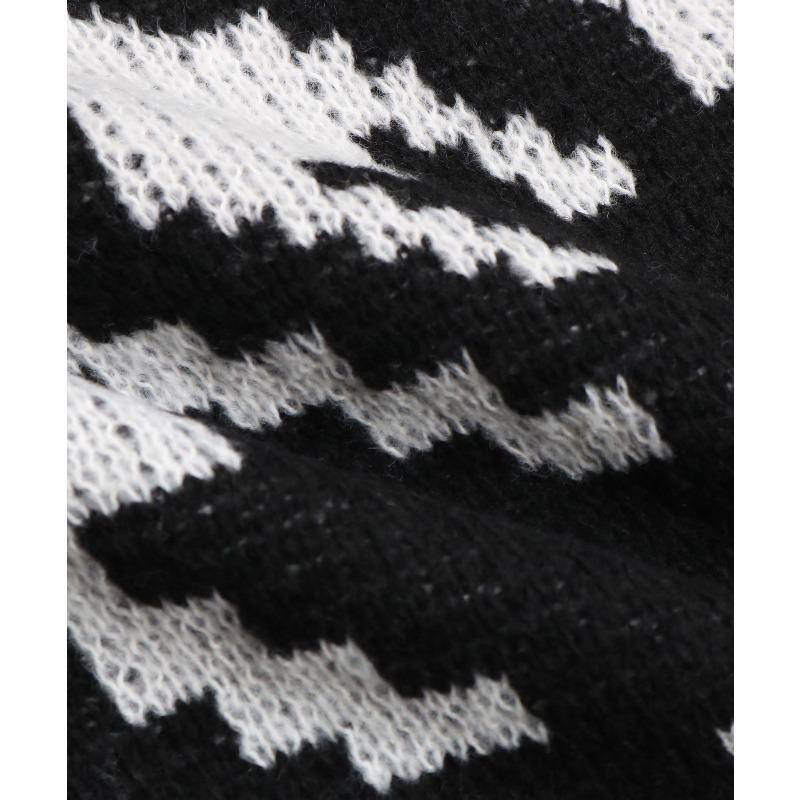 YYFS Women's Fashion Casual Fall Winter Houndstooth Print Long Sleeve High Neck Tops Women's Clothing Woolen Knitwear Sweaters