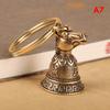 1PCS Brass Chinese Zodiac Animals Heads Bell Keychain Pendants Jewelry Vintage