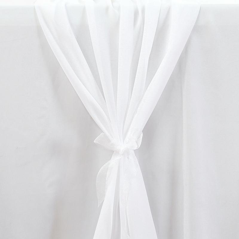 Горячие, шифоновые скатерти с 2 белыми лентами, украшения для свадебной вечеринки, романтического свадебного приема (