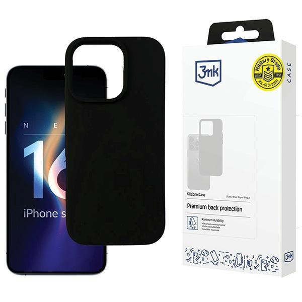 Etui do iPhone 16 Pro 3MK Silikonowe Czarne