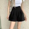 Женские костюмные шорты Плиссированные шорты с высокой талией Летние нарядные рабочие шорты Повседневная домашняя одежда с широкими штанинами