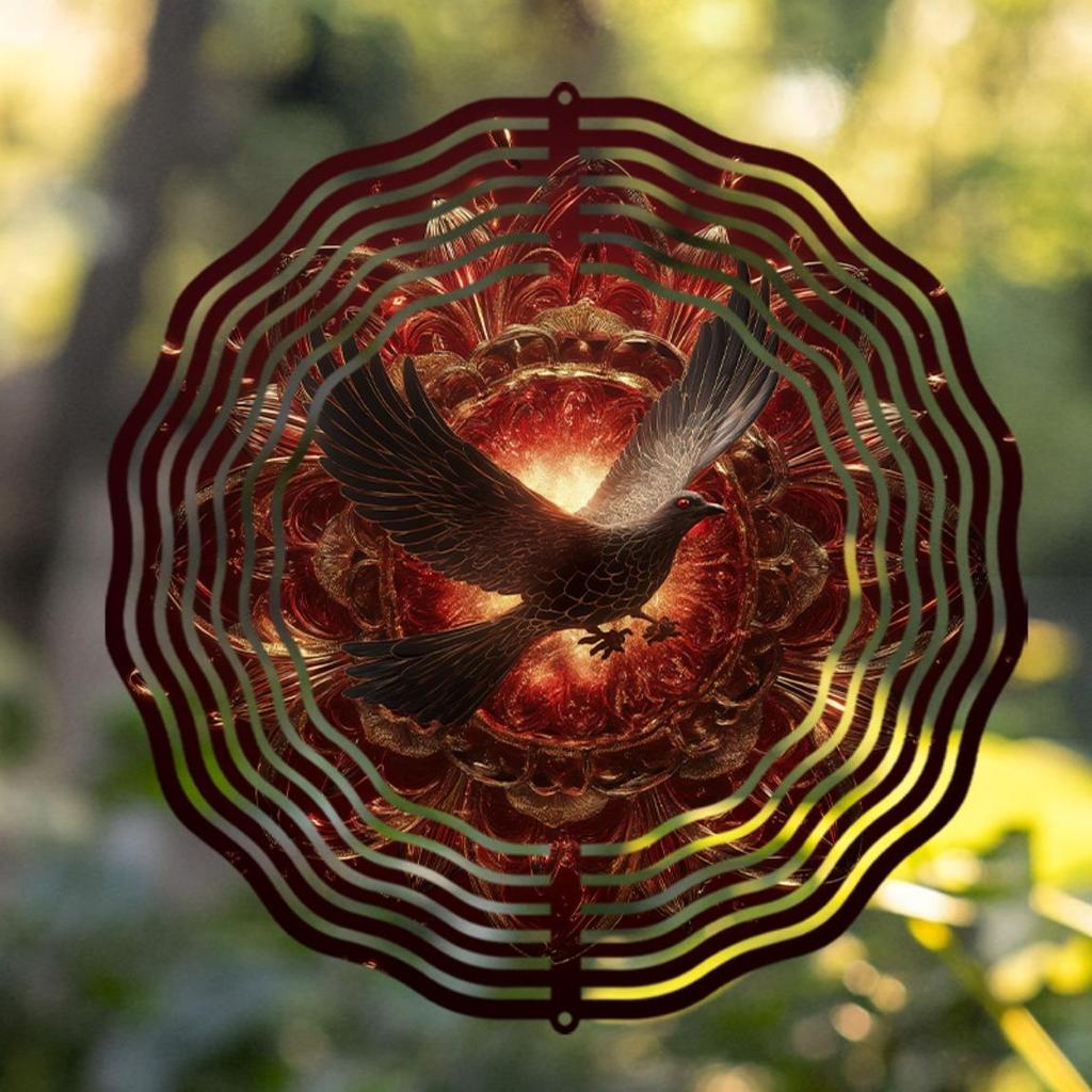 10 Inch Hanging Wind Spinner Outdoor Decor with 360 Rotating Hook for Garden Balcony Patio Spring Summer Decorative Gift