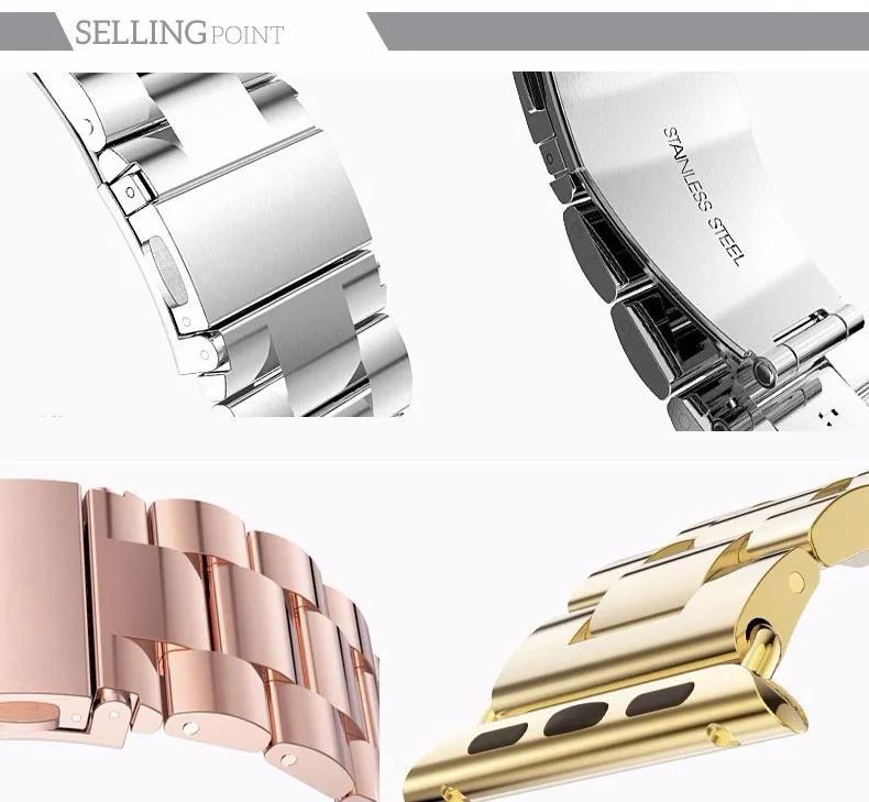 Ремешок из нержавеющей стали для Apple Watch S11 10 46мм 42мм Ultra 3 49мм 45мм 41мм 44мм Металлический ремешок для IWatch Серии 9 8 7 SE 6 5 4 3