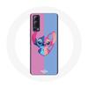 Vivo Y72 Stitch and Angel Case Blue Pink