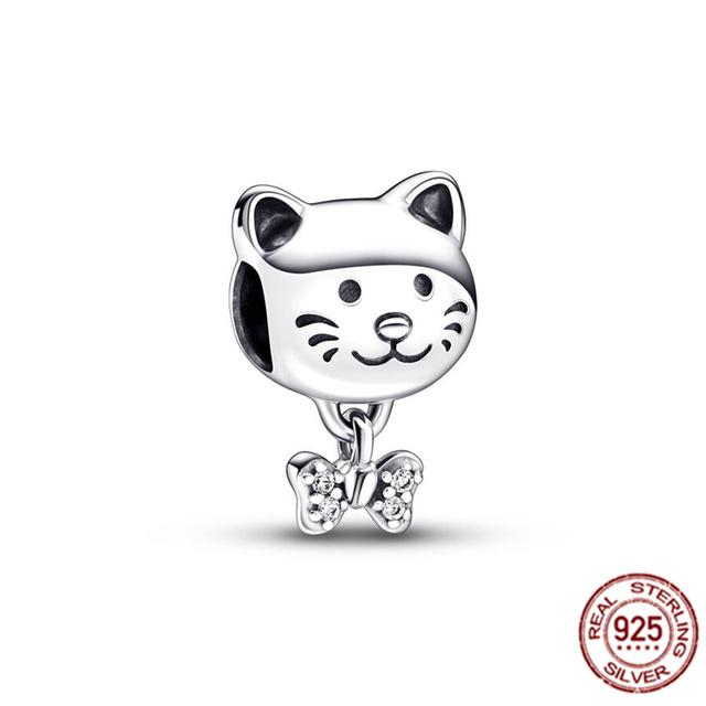 Очаровательная бусина подходит для оригинального браслета/серьг/ожерелья из стерлингового серебра 925 пробы, ювелирное украшение в виде гриба Нини, кролика, мудрой совы, лисы